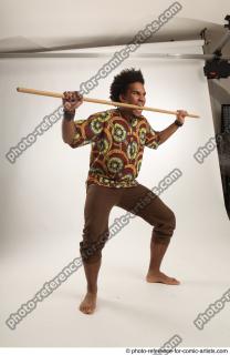 10 2018 01 GARSON STANDING POSE WITH SPEAR AFRO